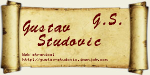 Gustav Studović vizit kartica